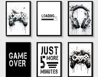 Gaming Prints, Gamer Poster, Gaming Decor, Gaming Gift, Games Room Wall Art, Teen Gift, Games Room, Contemporary Gaming Poster, Gift For Him