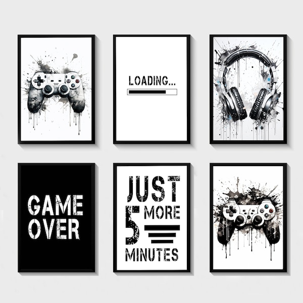 Gaming Prints, Gamer Poster, Gaming Decor, Gaming Gift, Games Room Wall Art, Teen Gift, Games Room, Contemporary Gaming Poster, Gift For Him