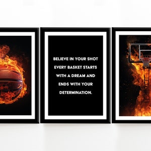 Basketball Wall Art, Boys Bedroom Basketball Theme Prints, Teen Room Prints For Son Brother, Digital Download, Motivational Art, Baller Art