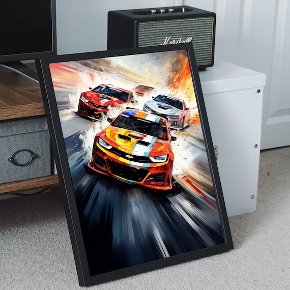 Racing Print, A4 A3 Nascar Racer Wall Art, Digital Download, Boys
