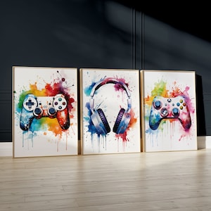 Gaming Prints, Gaming Poster, Gamer Gift, Boys Bedroom Poster, Games Room Decor, Gift For Boys, Boys Bedroom Decor, Gaming Wall Art, Digital