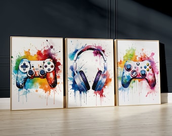 Gaming Prints, Gaming Poster, Gamer Gift, Boys Bedroom Poster, Games Room Decor, Gift For Boys, Boys Bedroom Decor, Gaming Wall Art, Digital