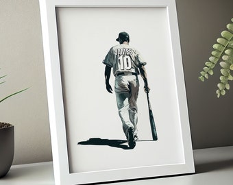Baseball Prints, Baseball Jersey Print, Custom Baseball Shirt Print, Baseball Wall Art, Boys Room Decor, Sports Printable, Baseball Wall Art