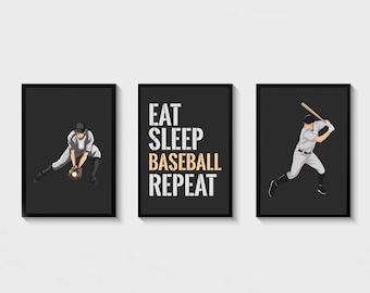 Baseball Poster, Baseball Wall Art, Boys Bedroom Decor, Baseball Gifts, Kids Room Print, Teen Room Print, Boys Bedroom Prints, Digital
