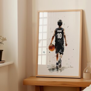 Basketball Wall Art Basketball Poster Basketball Print Gift For Boys Basketball Player Gifts Personalized Boys Room Decor Wall Art For Boys