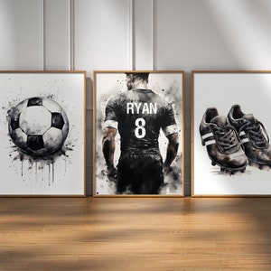 Jungen Schlafzimmer Dekor, Jugendzimmer Druck, Fußball Wandkunst, Fußball Drucke, Geschenk Sohn, Fußball Poster, Fußball Wandbild, Fußball Poster