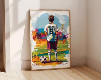 Affiche personnalisée football impression football chambre garçons impression chambre ado impression football art mural pour garçons football impression football cadeau pour garçons