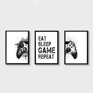 Gaming Prints Set, Gaming Poster, Gaming Wall Art, Gaming Room Decor, Gamer Gift, Games Room Art,Boys Bedroom Decor, Video Game Print