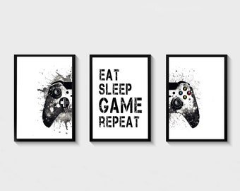 Gaming Prints Set, Gaming Poster, Gaming Wall Art, Gaming Room Decor, Gamer Gift, Games Room Art,Boys Bedroom Decor, Video Game Print