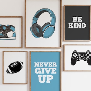Teen Boy Room Decor Set, Printable Wall Art, Nursery Wall Art, Big Boy ...
