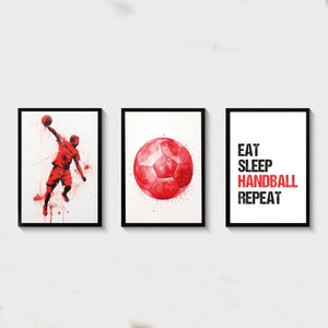 Handball Prints, Handball Wall Art, Sports Prints, Digital Download, Gift For Boys, Boys Bedroom Print, Son Gift, Gift For Men, Dorm Decor