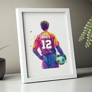 Personalised Goalkeeper Print, Football Gifts for Boys, Goal Keeper Poster, Goalkeeper Gift, Soccer Gift, Football Birthday Christmas Gift