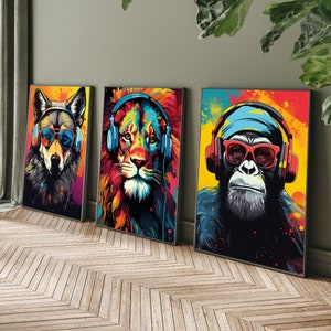 Set von 3 Gaming-Postern, A3 Gaming-Drucke, Gamer-Digitaldrucke, Graffiti-Wandkunst, Jungen Schlafzimmer Teenager-Zimmer, Gaming-Dekor, Sohn Bruder Geschenk