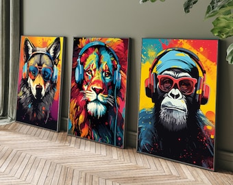 Set of 3 gaming posters, A3 gaming prints, gamer digital prints, graffiti wall art, boys bedroom teen room, gaming decor, son brother gift