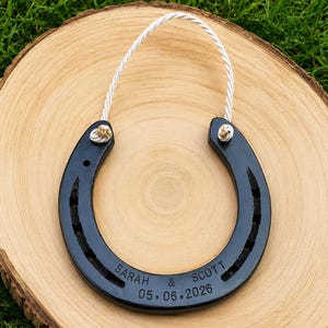 Lucky Horseshoe- genuine used horseshoe, perfect for a wedding gift, anniversary, home decor. Engraving/painted options available, gift box