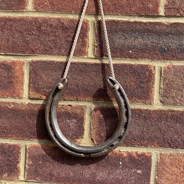 Lucky Horseshoe- genuine used horseshoe, perfect for a wedding gift, anniversary, home decor. Engraving and painted options available.