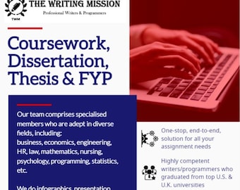 Dissertation, Thesis, FYP, Report, Essay, Presentation (PPT) Slides Help - Writers for Academic/ Non-Academic Assignments