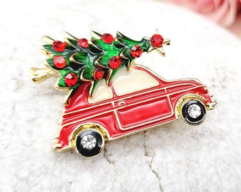 Christmas brooch, Christmas tree Christmas pin, Christmas gift