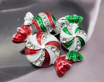 Christmas brooch, Candy Christmas pin, Christmas gift