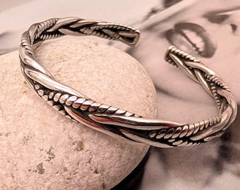 Vintage silver metal open bangle bracelet, gold bracelet, gold jewellery