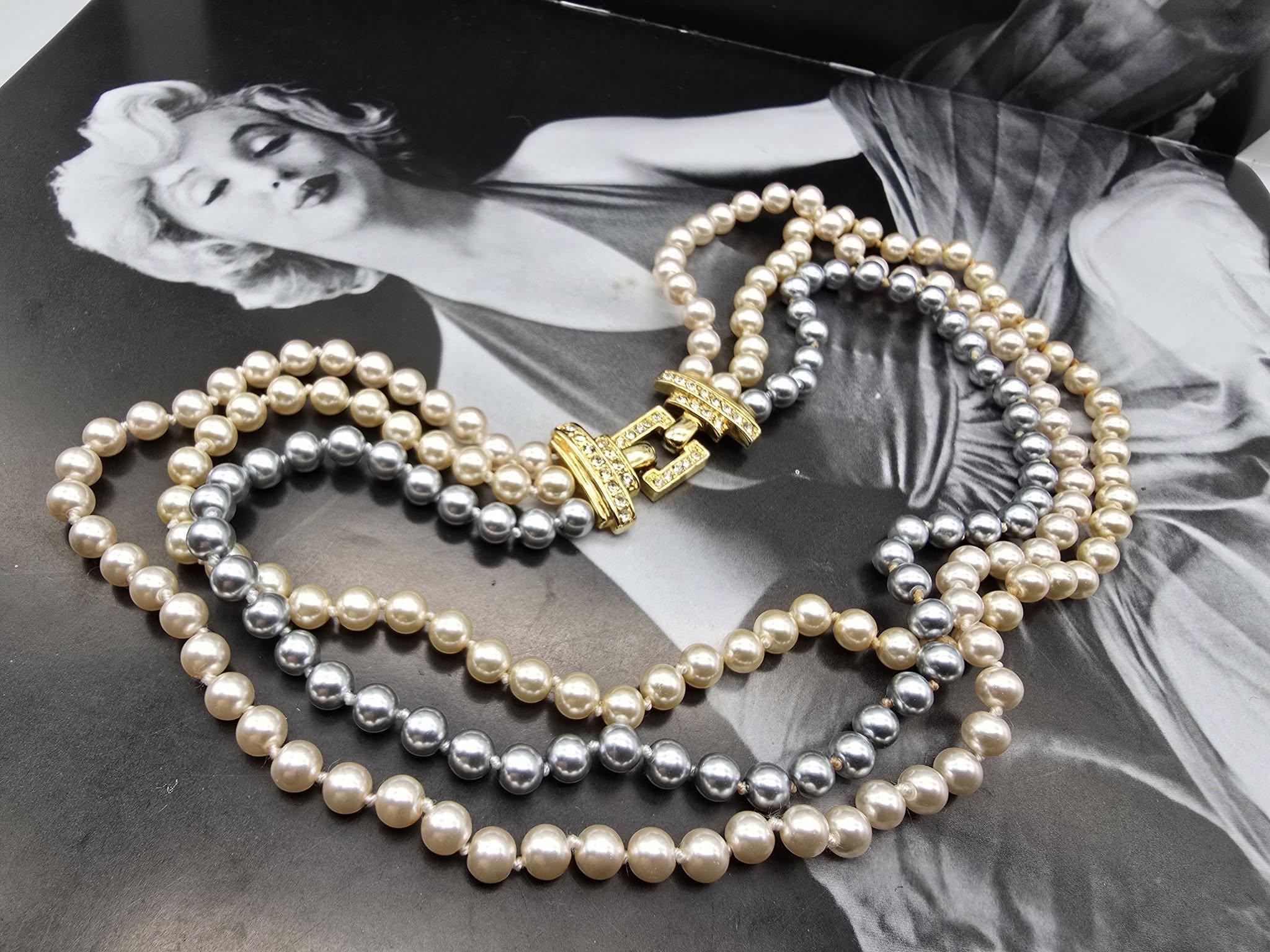 Vintage multi strand pearl necklace - Etsy 日本