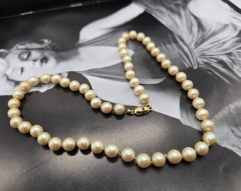 Monet Vintage Faux Pearl Necklace 20 Inch 5mm - Etsy