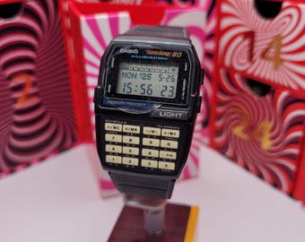 時計 VINTAGE CASIO DATA BANK150 DBC-1500 Casio Data Bank DBC‑1500 Vintage Calculator Watch 150‑Entry