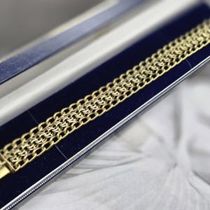 Vintage Amerik FBM Gold Filled Bracelet: Elegant Link Chain Jewelry