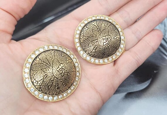 boucles d'oreilles a clips scherrer en metal