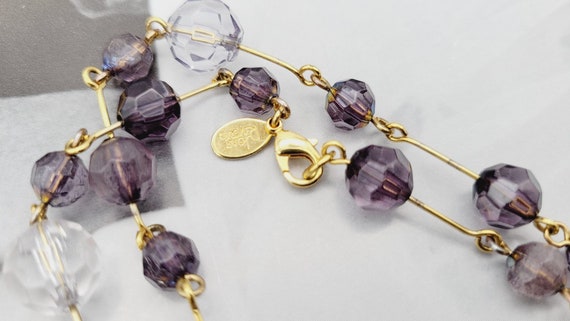 Vintage Joan Rivers Purple necklace, resin neckla… - image 4