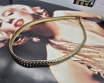Collier Vintage Plaqué Or - Bijou Ancien élégant - Occasion En Bon état - Quelques Traces D'usure
