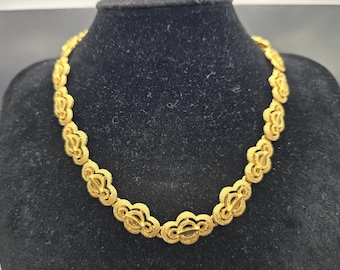 Collier Vintage Plaqué Or - Élégance Ancienne, Parfait Pour Un Style Raffiné