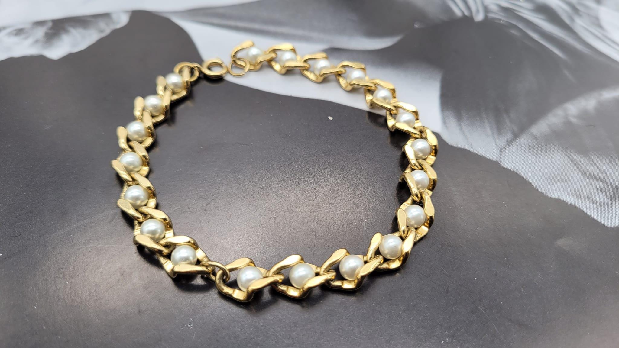 Bracelet Vintage Plaqué Or – Petit Bijou D'époque – Homme – Multicouleur