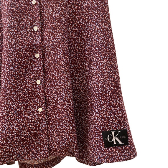 Vintage Calvin Klein Dress - Retro Floral Button … - image 6