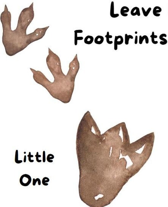 Dino Footprints One Digital PRINTABLE Download 11x14 Etsy