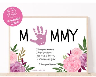 Mothers Day Handprint Art: Floral Keepsake Gift (PDF)