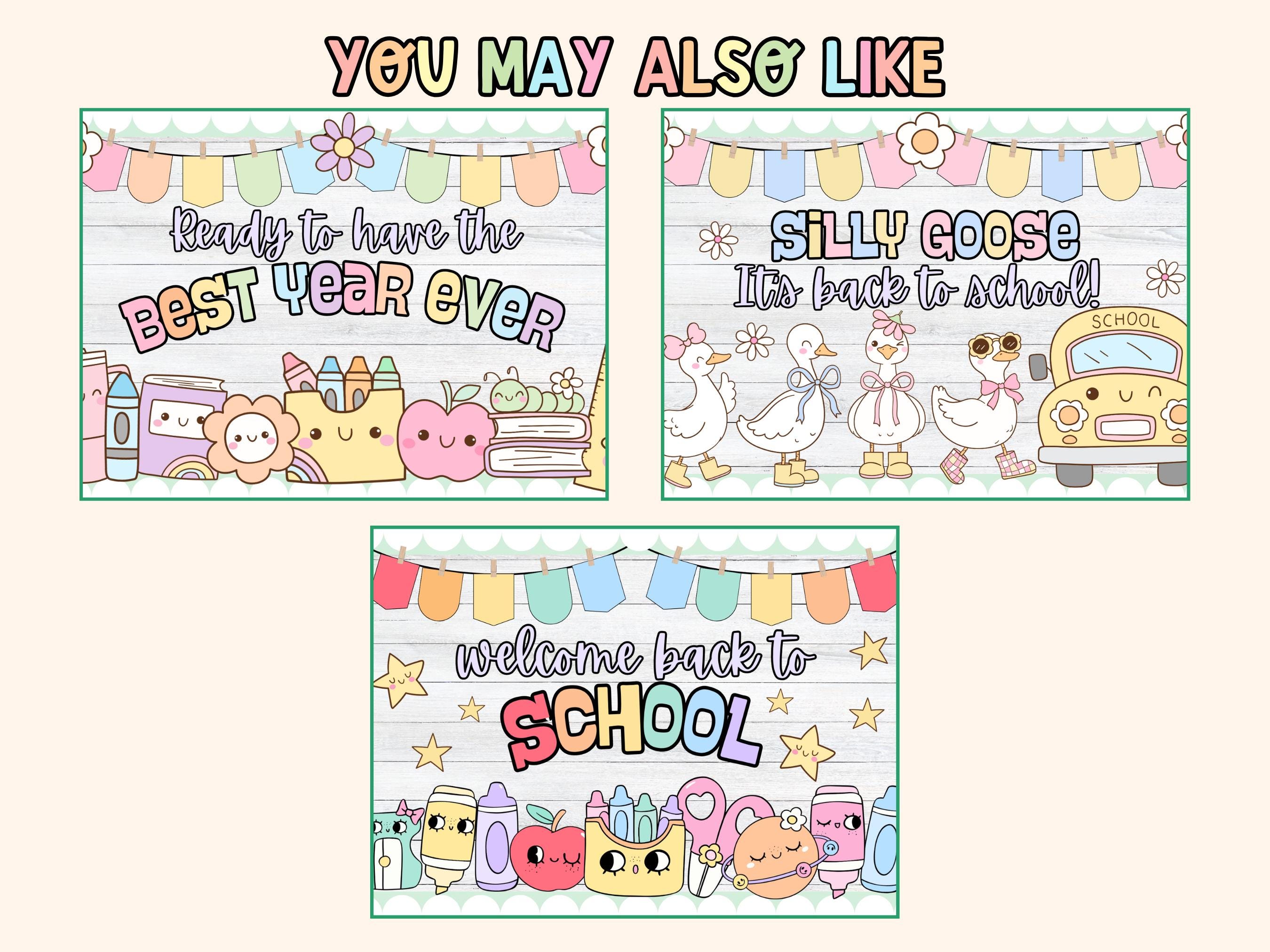 Groovy Classroom Decor: Back to School Bulletin Board Kit (digital ...