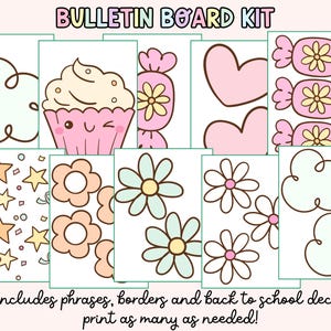 Sweet Board Layout Sweet Theme Bulletin Board Kit, Classroom Decor (digital Download) - Etsy