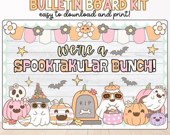 Kit de tablón de anuncios de Halloween: Decoración fantasmal para el aula (Descargar PDF)