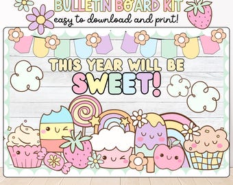 Back to School Bulletin Board Kit, Classroom Decor, Class Door Decor, Welcome Back, August September Themes, This Year is going to be Sweet