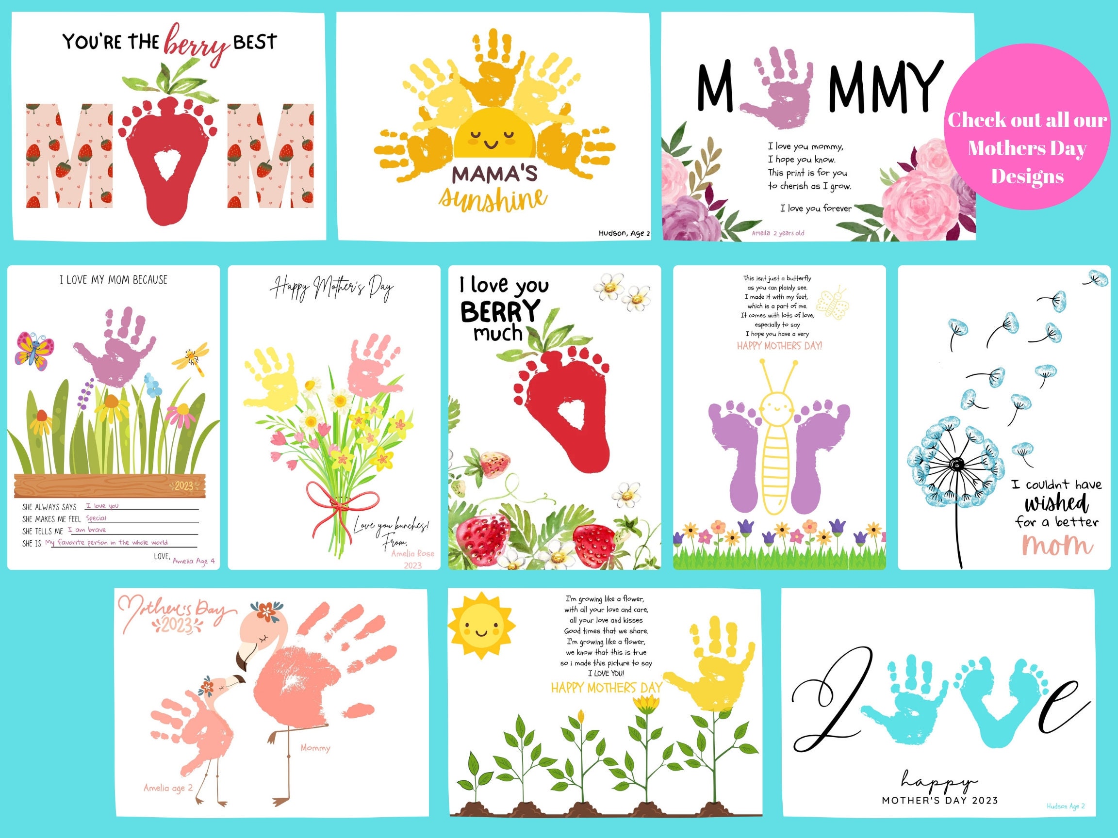 Printable Mothers Day Handprint Poem Gift for Mom Mother's Day ...