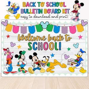 Back to School Bulletin Board Kit | Classroom Decor, First Day Of School, Welcome Back, August September Themes, Fall Classroom Decor, Fun