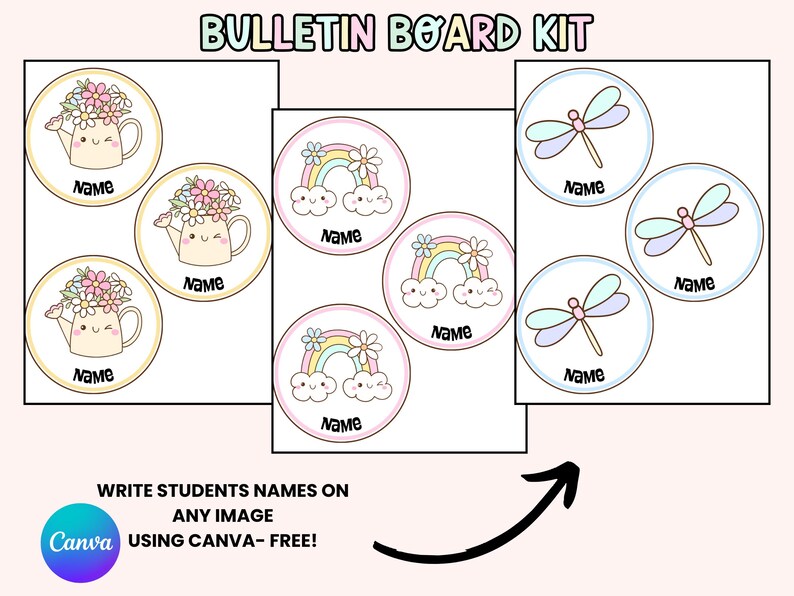 Spring Classroom Bulletin Board Kit: Kindness Grows Here (digital ...