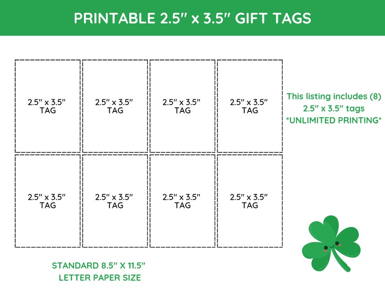 Printable Happy St Patricks Day Gift Tag, St Patricks Day TEACHER Treat ...