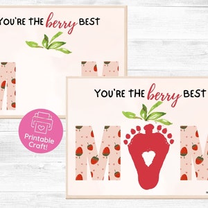 Mothers Day Footprint Art | Mother’s Day Gift | Handprint Sign | Mother'S Day | Daycare Preschool Activities | Mothers Day Craft Activities