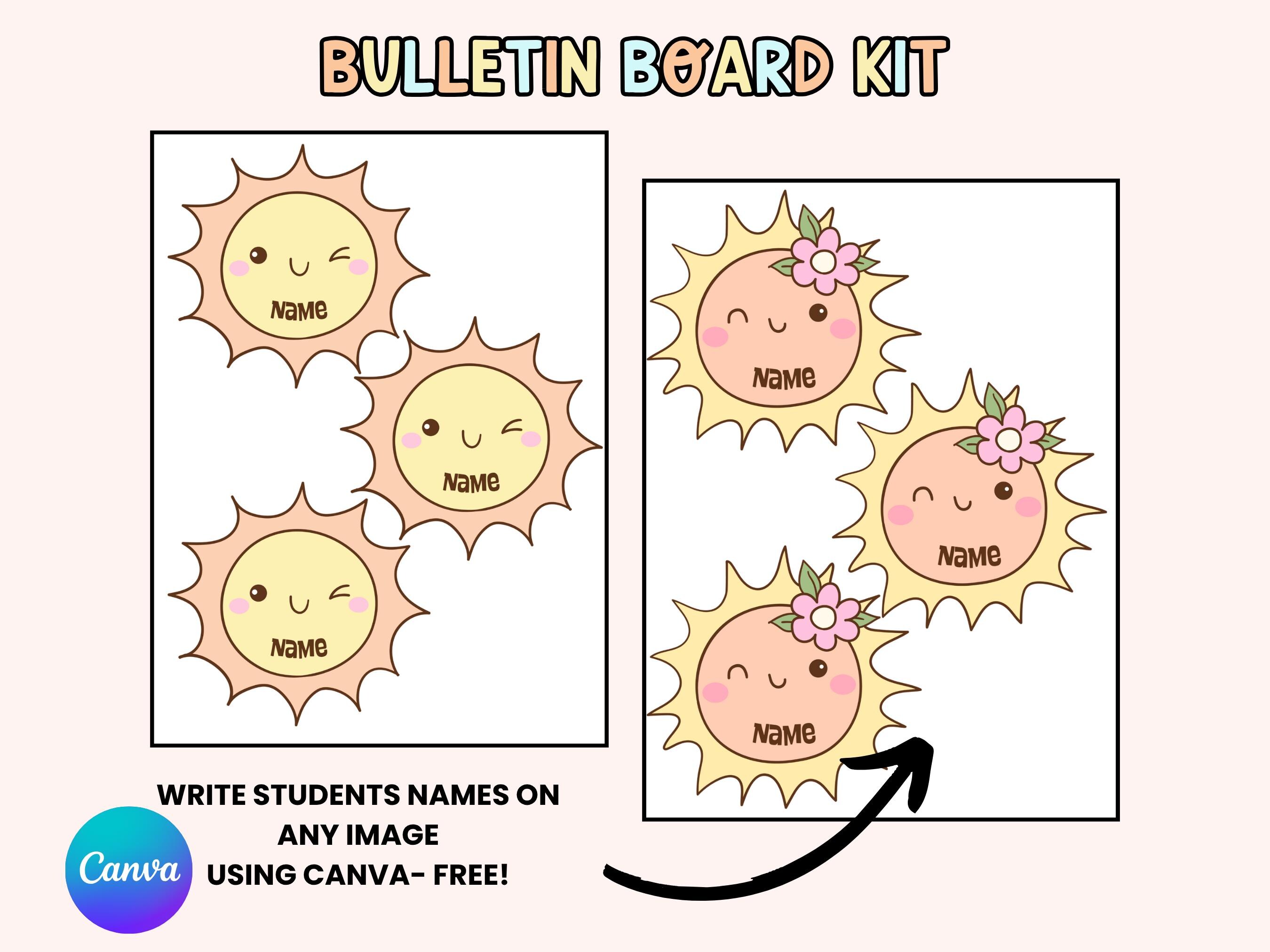 Here Comes the Sun Bulletin Board Kit: Summer Class Decor (digital ...