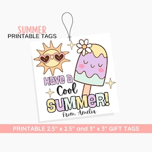 Have a Cool Summer Gift Tag, End of Year Treat Tag, Fun Summer Party Favor Ideas, Class Summer Favor Tag, End of School Year Treats