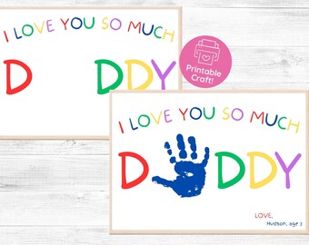 Father's Day Handprint Art | Toddler DIY Craft (Digital Download)