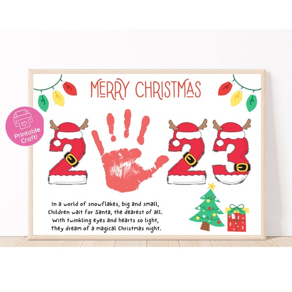 Preschool Christmas Activities, Kids Christmas Crafts, Christmas Handprint Art, Christmas Printable, Holiday Handprint Craft, Chrismas Poem