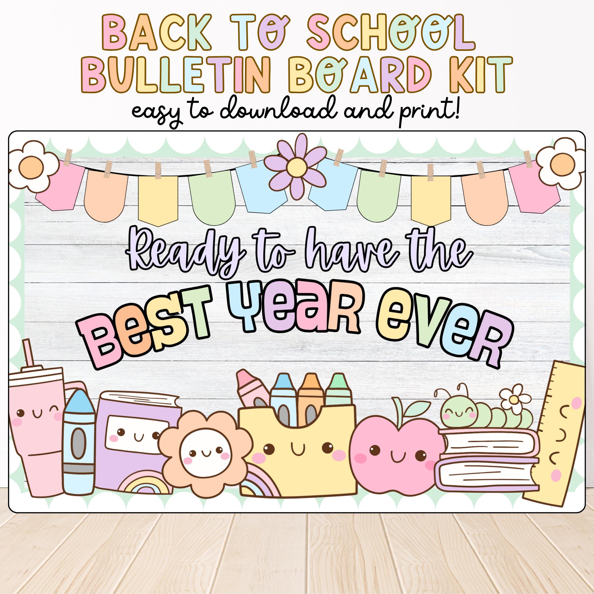 Groovy Classroom Decor: Back to School Bulletin Board Kit (digital ...